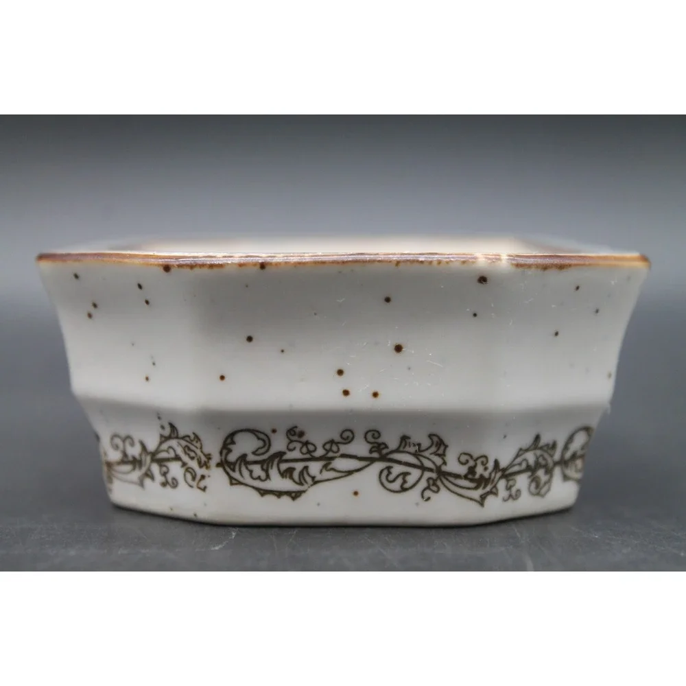 Village Bath Products Soap Dish Speckled Pottery Bath Tray Japan Vintage